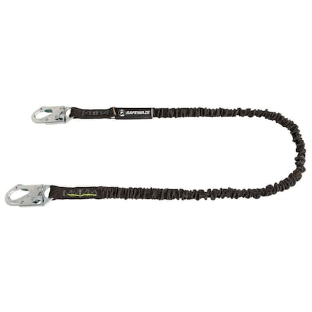 Safewaze Energy Absorbing Lanyard, 6 ft. Length, Forged steel, Single leg Leg(s) FS580